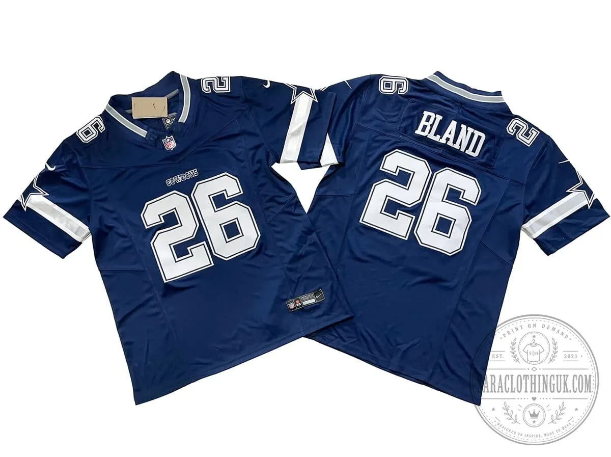 Daron Bland Dallas Cowboys Navy Blue Football Jersey Number 26