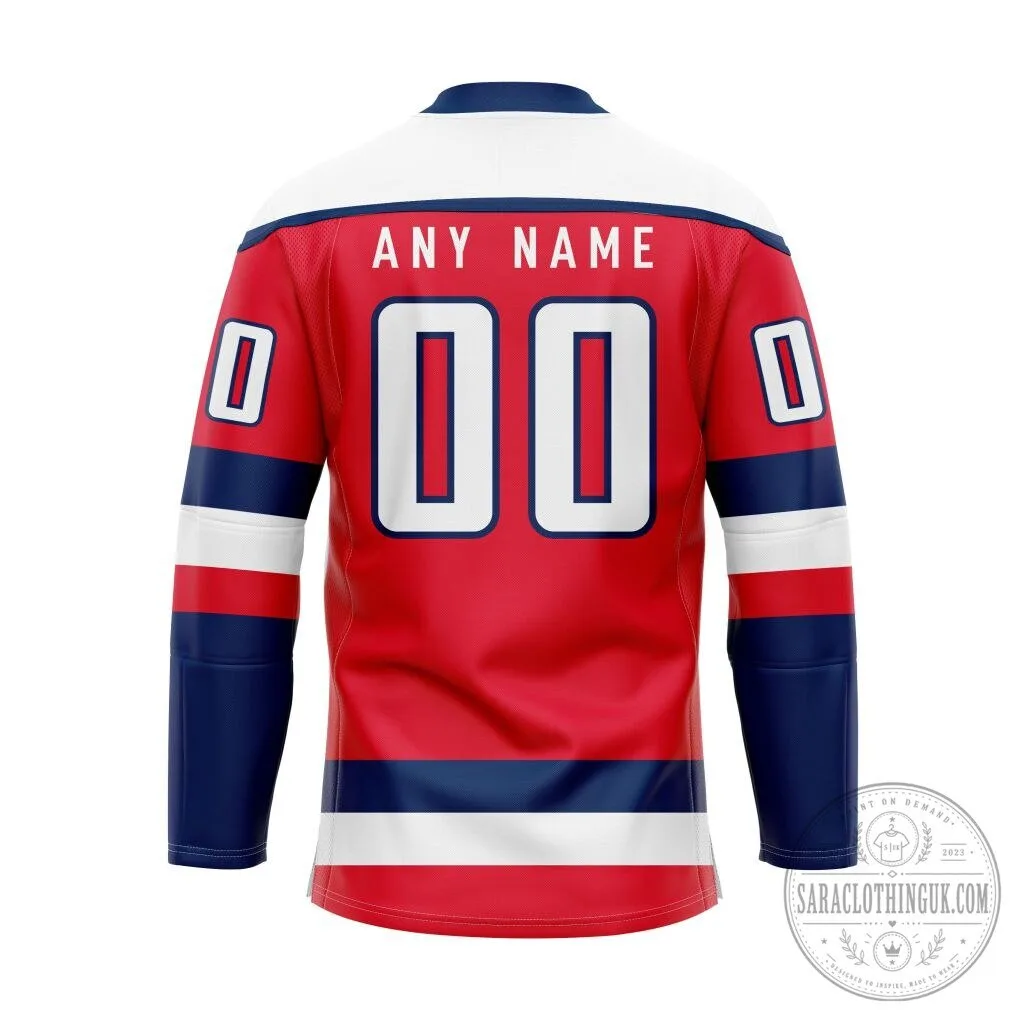 Washington Capitals Screaming Eagle Alternate Red and Blue Ice Hockey Jersey 7 Washington Capitals Screaming Eagle Alternate Red and Blue Ice Hockey Jersey