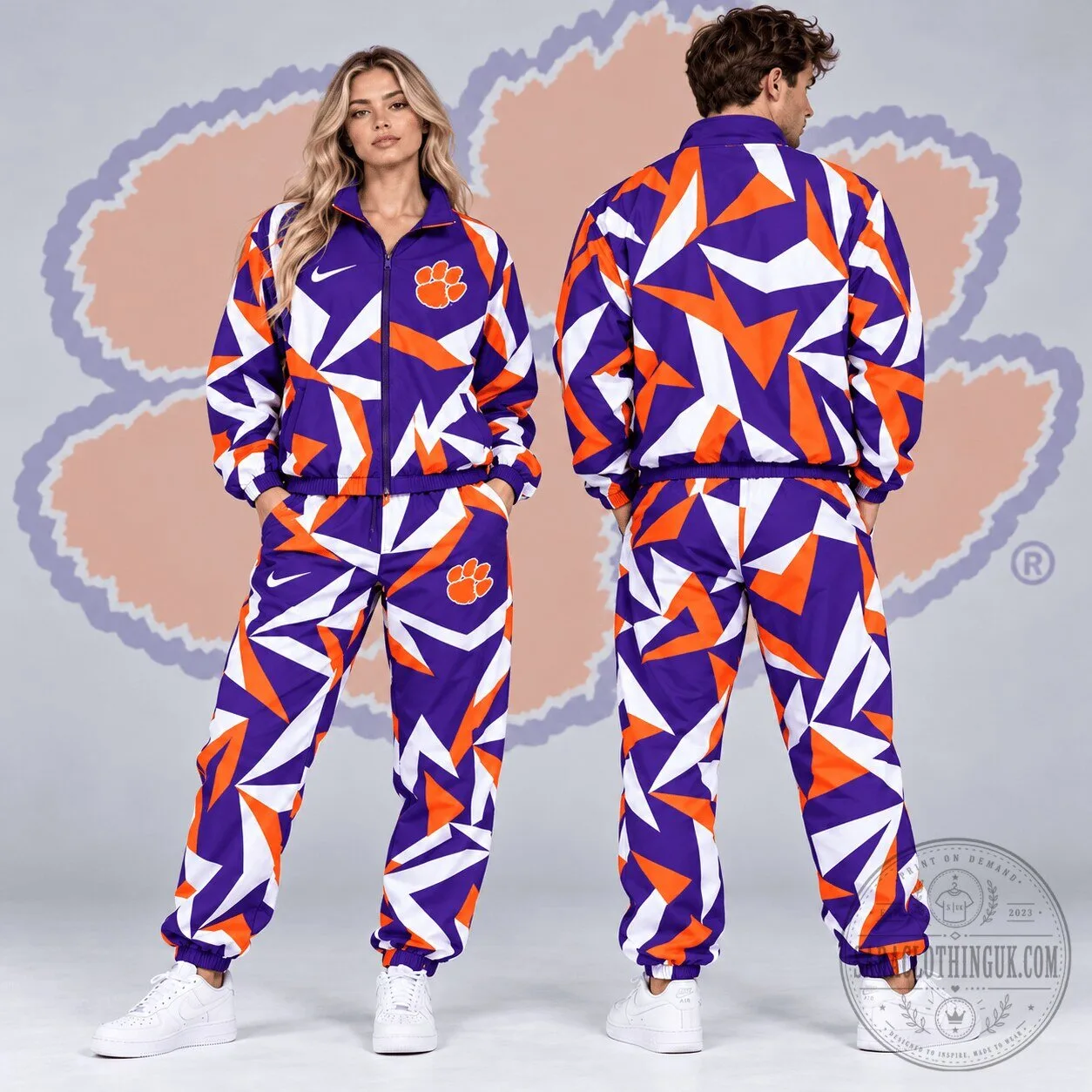 Clemson Tigers Shattered Prism Full Zip Track Jacket 5 Clemson Tigers Shattered Prism Full Zip Track Jacket