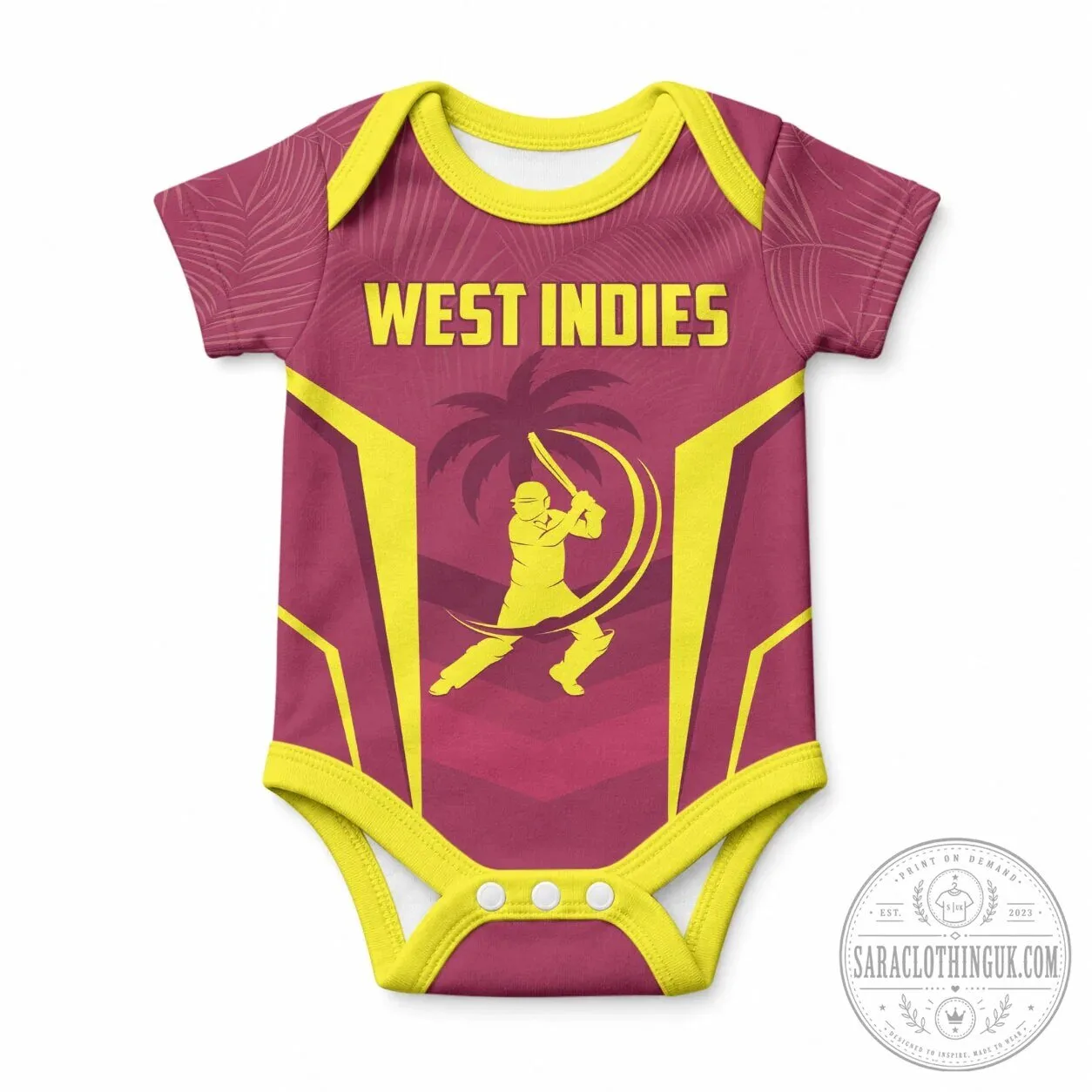 West Indies Cricket Team Baby Bodysuit Infant Short Sleeve Romper 7 West Indies Cricket Team Baby Bodysuit Infant Short Sleeve Romper