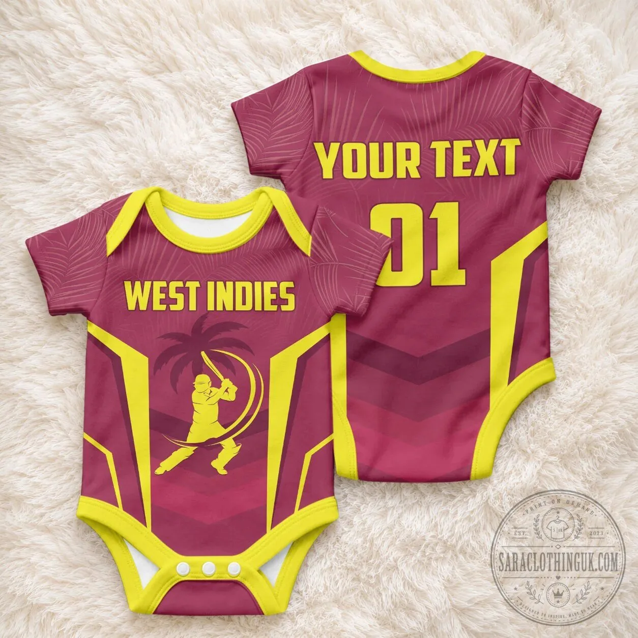 West Indies Cricket Team Baby Bodysuit Infant Short Sleeve Romper 8 West Indies Cricket Team Baby Bodysuit Infant Short Sleeve Romper