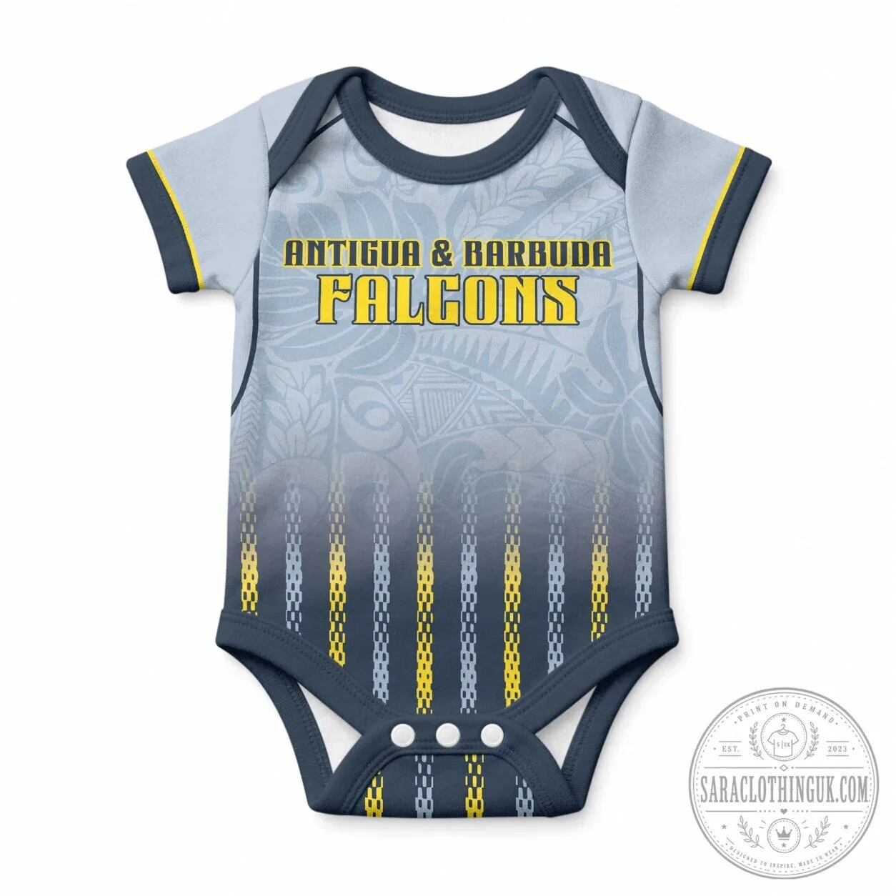 Antigua and Barbuda Falcons Cricket Team Baby Onesie Bodysuit 3 Antigua and Barbuda Falcons Cricket Team Baby Onesie Bodysuit