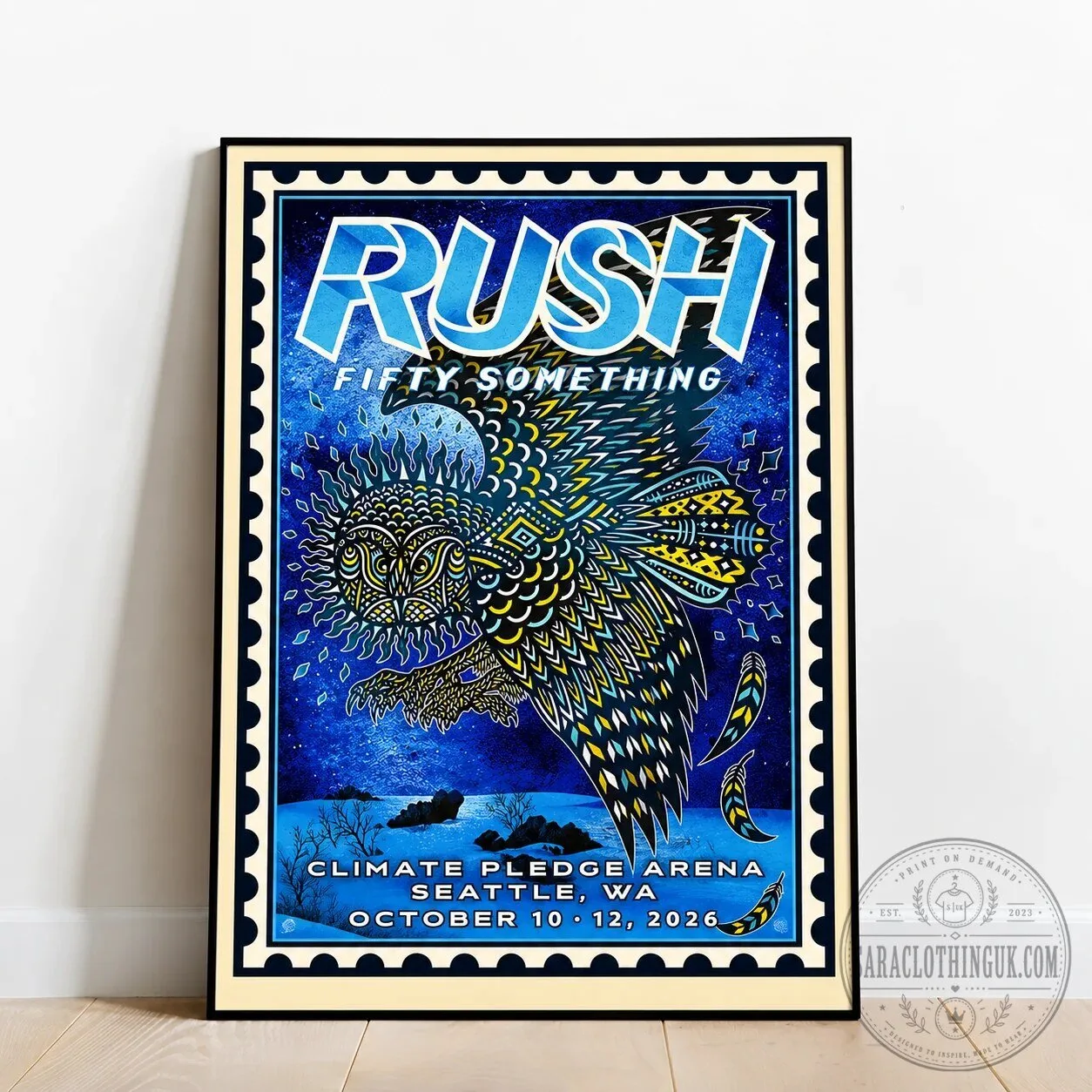 2026 Concert Poster for Rush Fifty Something Tour at Seattle's Climate Pledge Arena