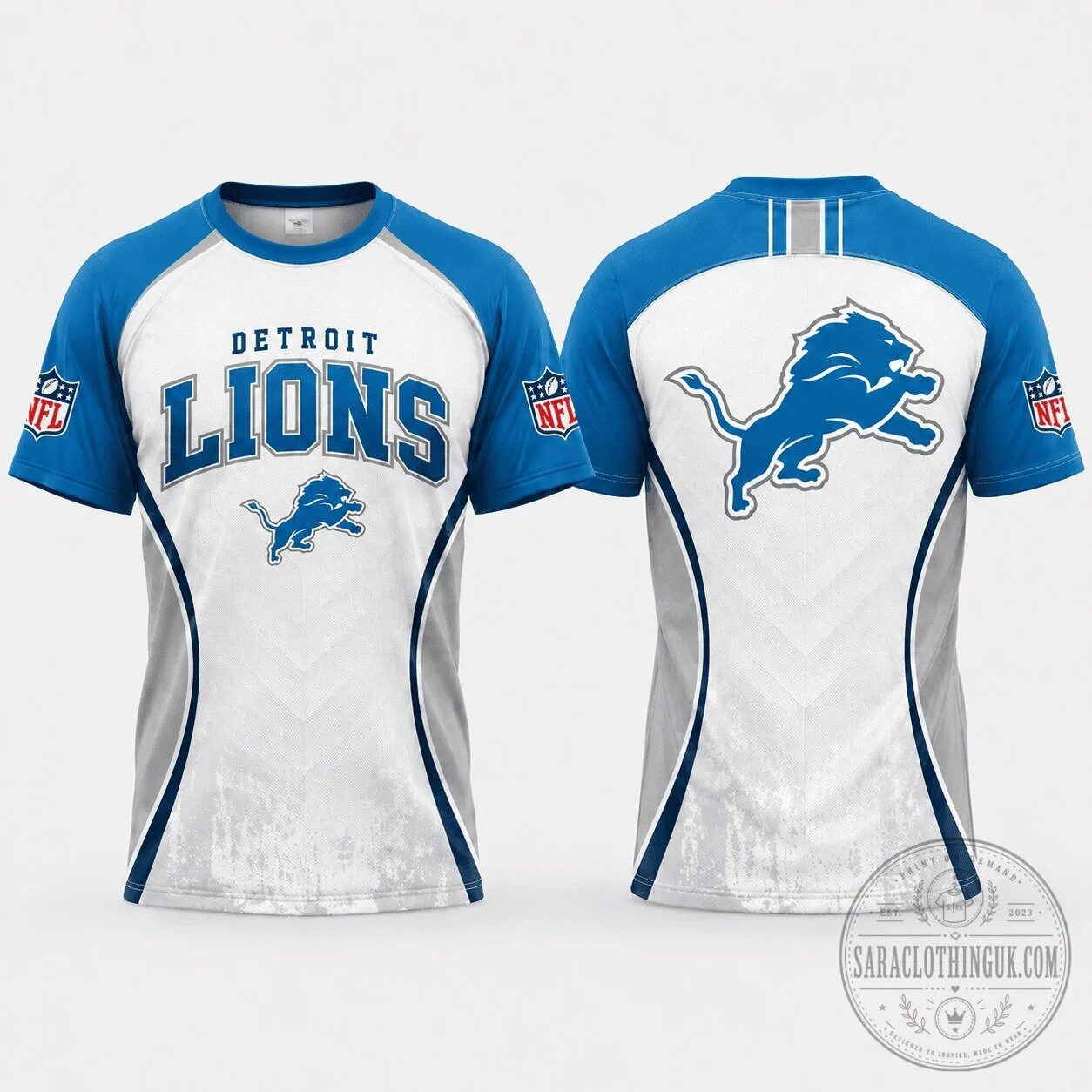 Detroit Lions Shirt NFL Football Team Fan Gear Short Sleeve T-Shirt
