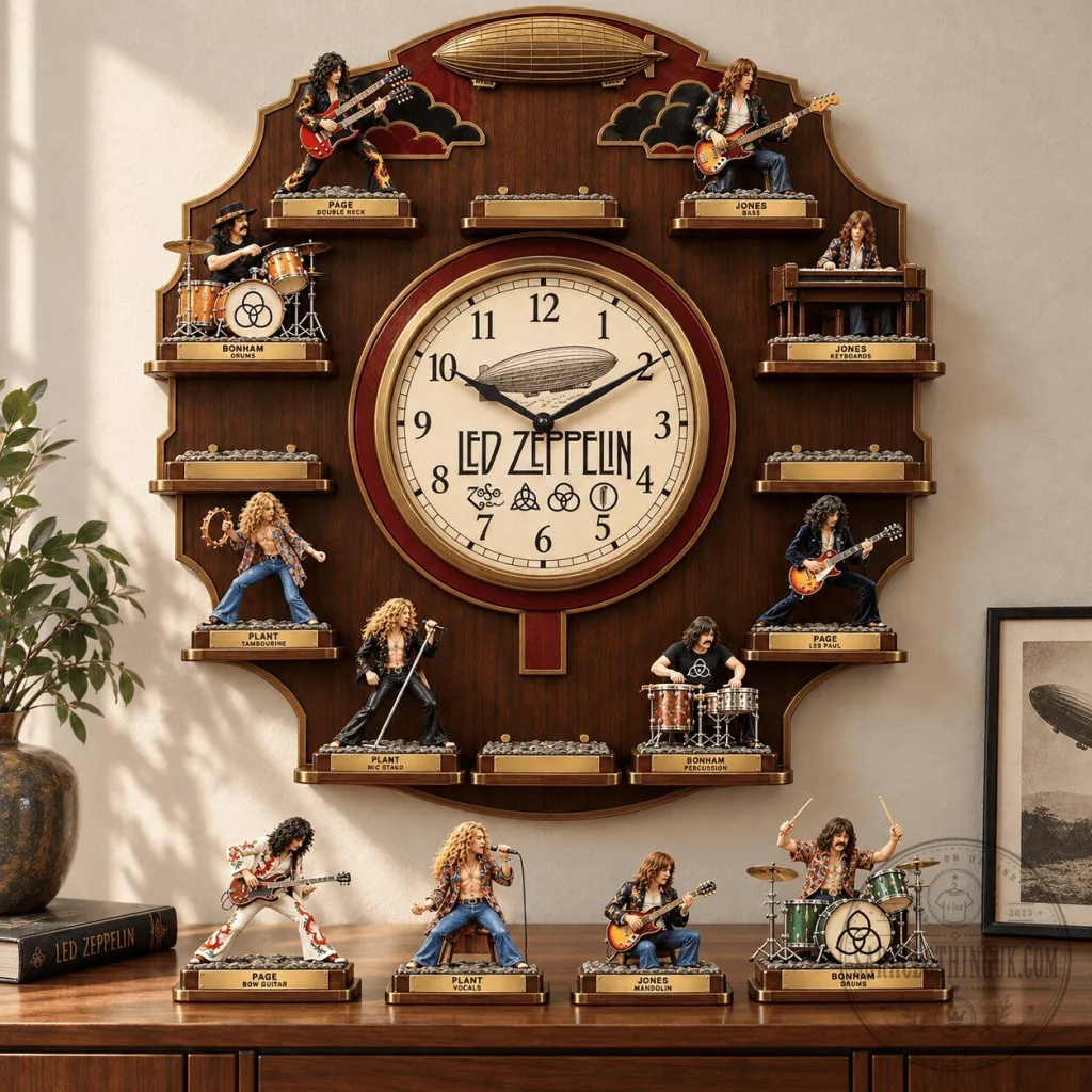 Led Zeppelin Band Members Sculpture Wall Clock Led Zeppelin Band Members Sculpture Wall Clock