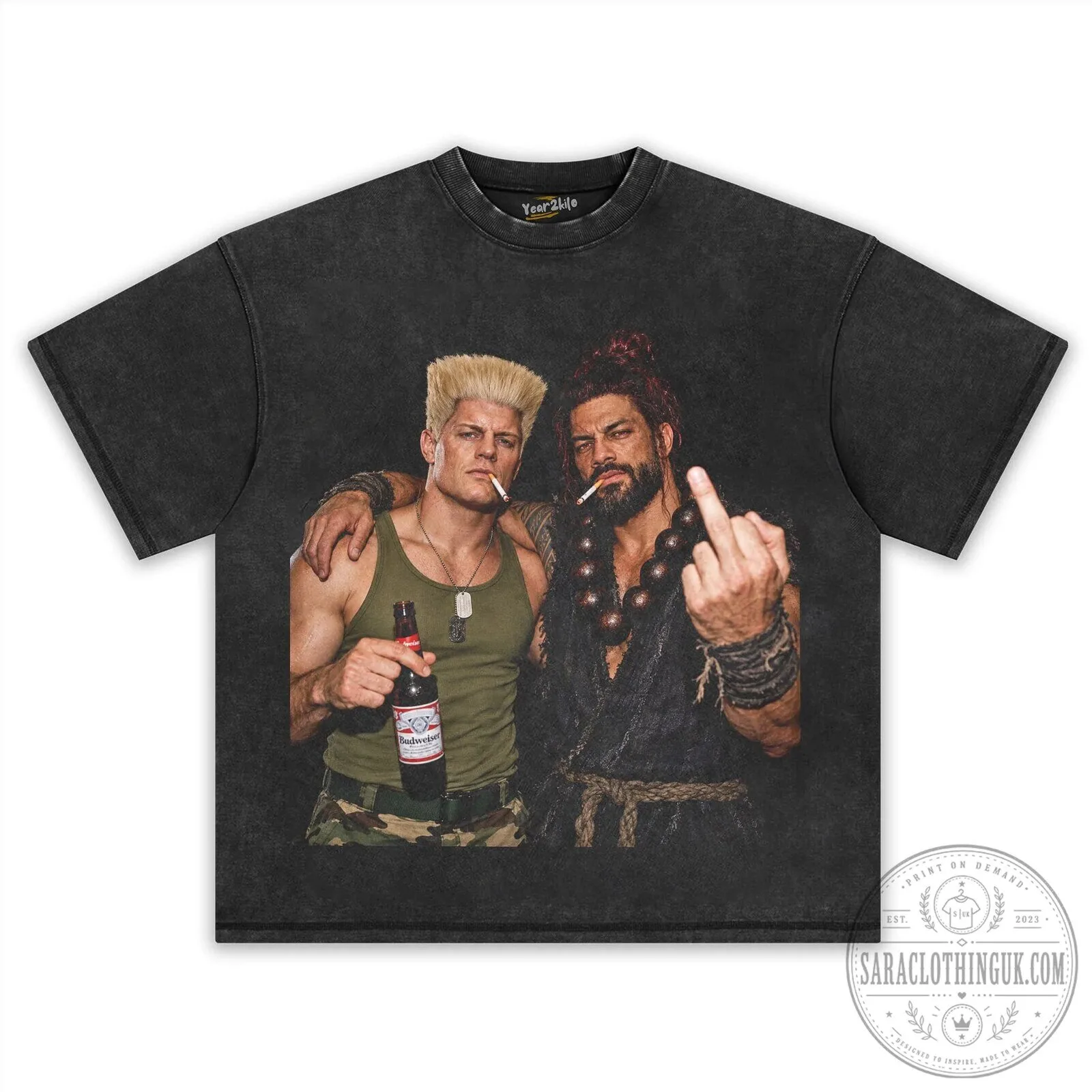 Street Fighter Cody Rhodes and Roman Reigns Funny Black T-Shirt 12 Street Fighter Cody Rhodes and Roman Reigns Funny Black T-Shirt