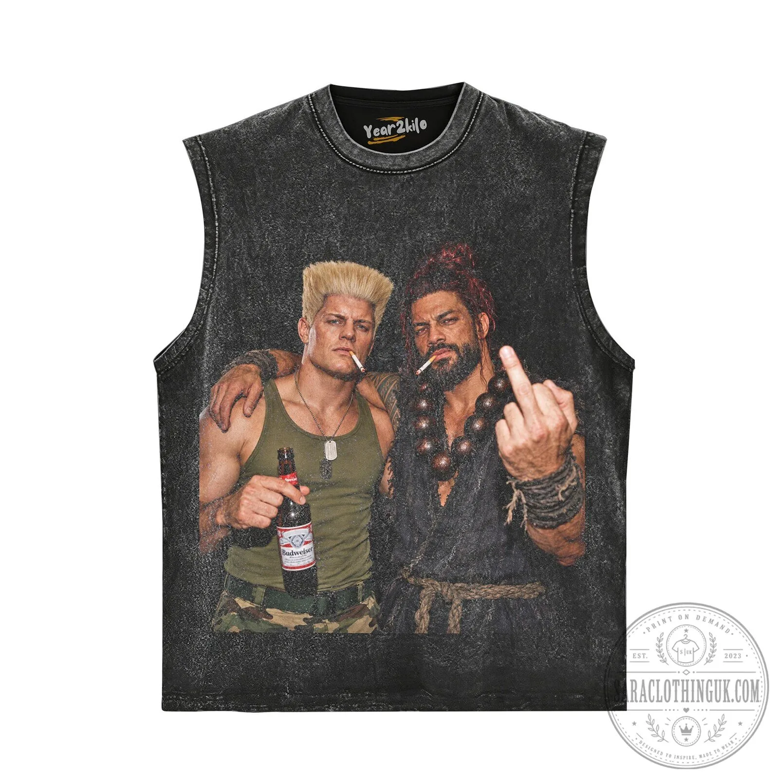 Street Fighter Cody Rhodes and Roman Reigns Funny Black T-Shirt 13 Street Fighter Cody Rhodes and Roman Reigns Funny Black T-Shirt