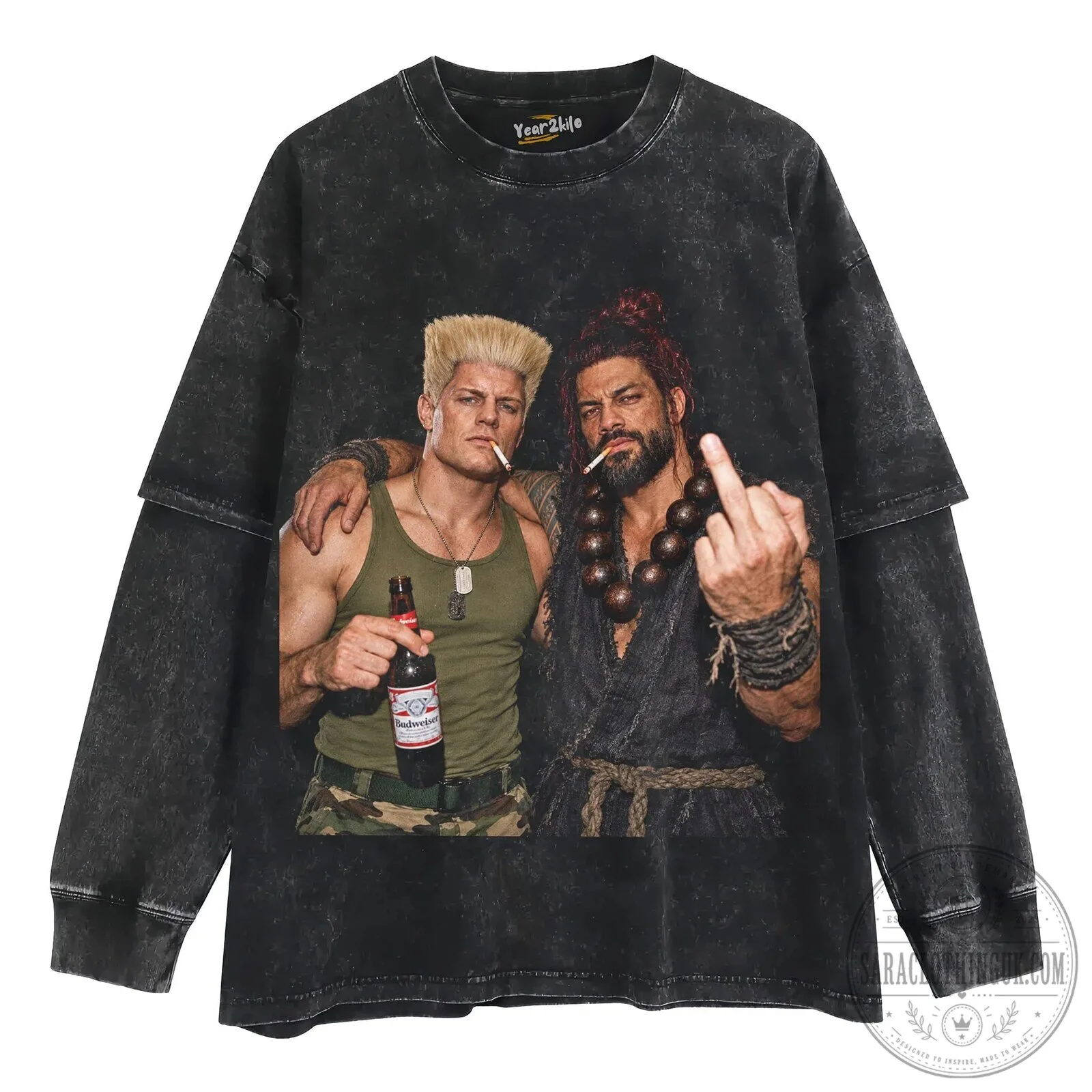 Street Fighter Cody Rhodes and Roman Reigns Funny Black T-Shirt 14 Street Fighter Cody Rhodes and Roman Reigns Funny Black T-Shirt