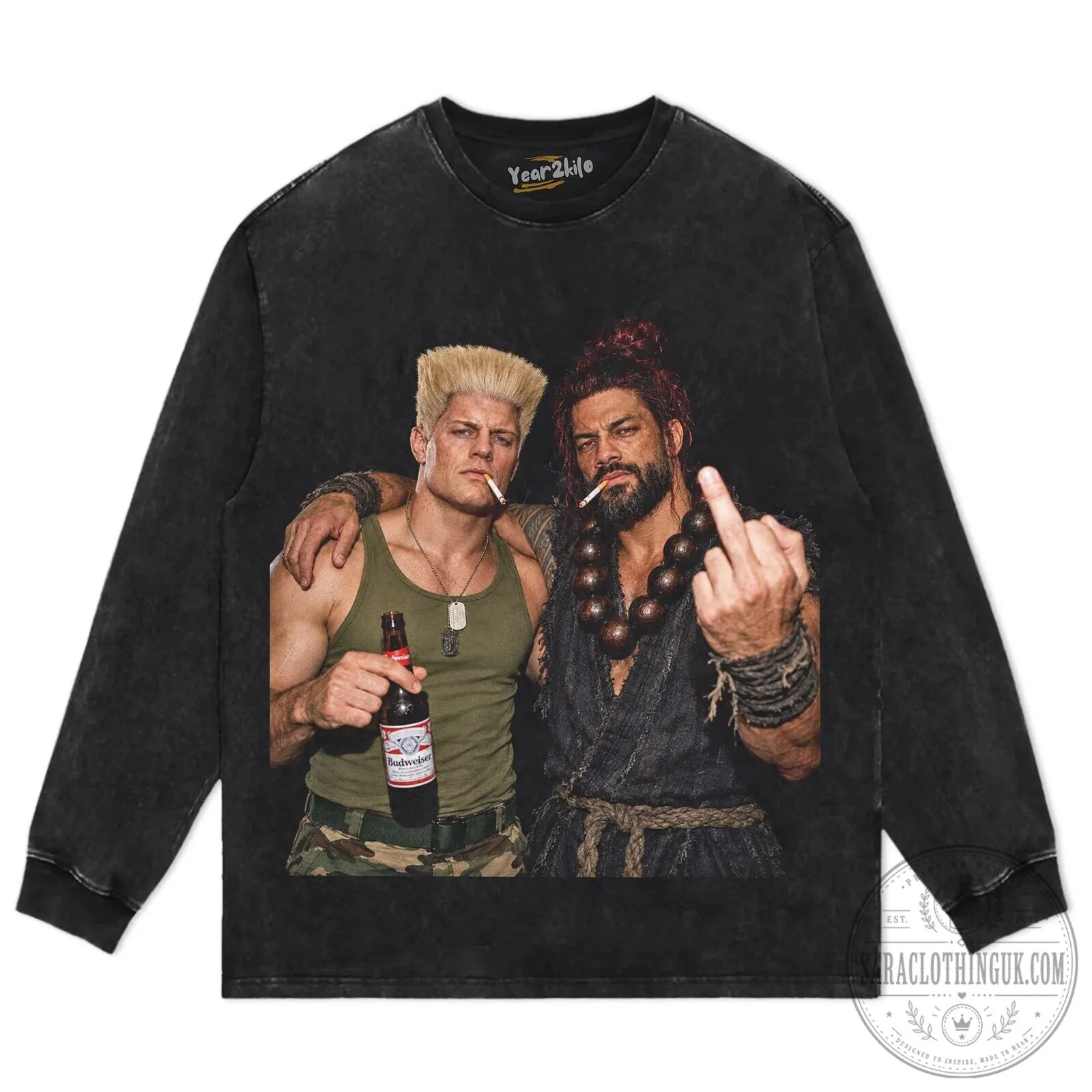 Street Fighter Cody Rhodes and Roman Reigns Funny Black T-Shirt 16 Street Fighter Cody Rhodes and Roman Reigns Funny Black T-Shirt