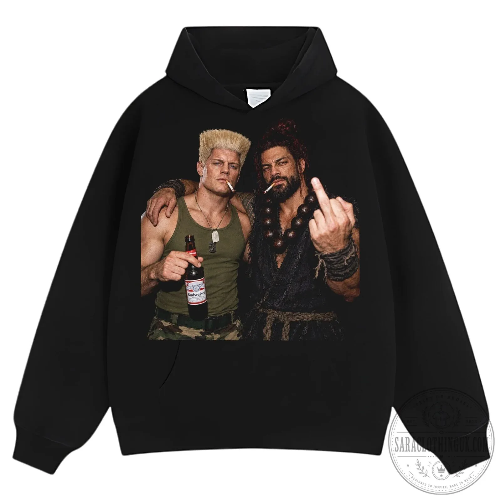 Street Fighter Cody Rhodes and Roman Reigns Funny Black T-Shirt 17 Street Fighter Cody Rhodes and Roman Reigns Funny Black T-Shirt
